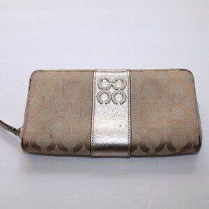 Coach Poppy PopArt C Gold Accordion Wallet